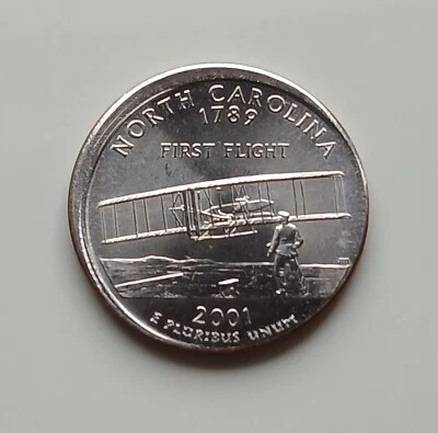2001 North Carolina Broad Struck Error Quarter UNCIRCULATED PICTURES INCLUDED - Image 1 of 2