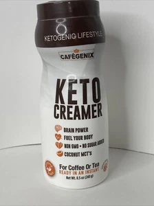 Cafegenix KETO Coffee CREAMER Non GMO No Sugar Added MCT's Low Carb 8.5 oz NEW - Picture 1 of 16
