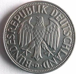 1955 D GERMANY MARK - High Grade Rare Coin - Vintage Bin #19 - Picture 1 of 2