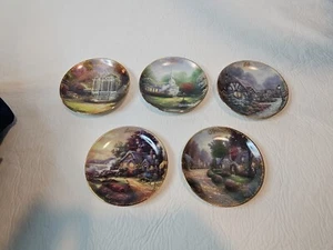 Thomas Kinkade Simpler Times Plates May-September Bradford Exchange 1998 - Picture 1 of 12