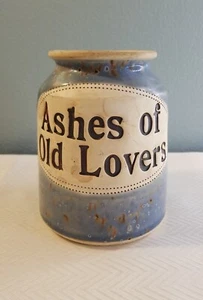 Vintage Small Apothecary Jar No Lid "Ashes Of Old Lovers" Decor Only - Picture 1 of 5