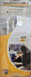 White Monster S-Video Kabel 8 Fuß/2,43 m 120006 24k GOLD KONTAKTE 8' TV 4-Pin S Vid - Bild 1 von 4