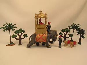 Vintage MAHARAJA RIDING ELEPHANT Metal Soldiers Figurines D5 - Picture 1 of 15