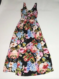 Show Me Your Mumu Size Small Kendall Maxi Dress Bright Floral Front Slit RARE - Picture 1 of 10