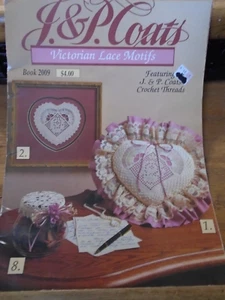 Victorian Lace Motifs Book 2009 10 designs Booklet J P Coats - Picture 1 of 7