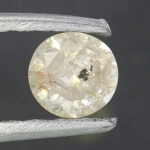 0,15 ct runder natürlicher polierter echter Diamant hellgelber ausgefallener Diamant für Ring - Bild 1 von 11
