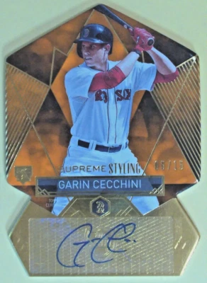 BB Garin Cecchini 2014 Topps Supreme Supreme Styling AU Orange #SSGCE 05/15 - Image 1 of 2