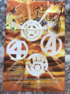 Poster PROMO Marvel 1997 Gli eroi ritornano all'alba della New Age Avengers Iron - Foto 1 di 4