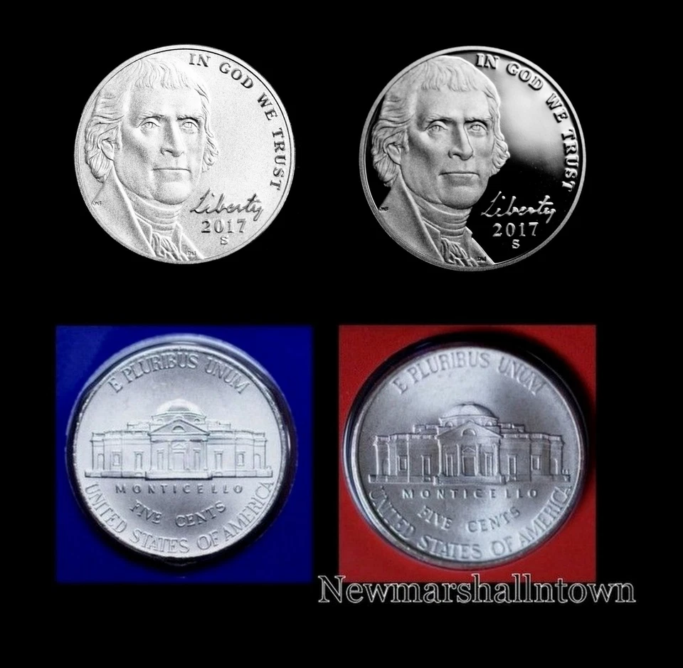 2017 P+D+S+S Jefferson Proof Nickel and Enhanced Nickel Mint Proof Set  - Image 1 of 4