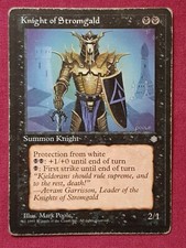 Magic The Gathering ICE AGE KNIGHT OF STROMGALD single black card MTG