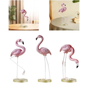 Garden Figurine Bird Sculpture Flowerbed Home Decor Flamingo Resin Statue - Picture 1 of 17