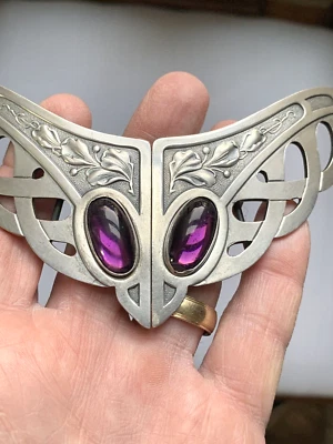 Hebilla de amatista Art Deco muy grande rara años 20’s Foto 1 de 4
