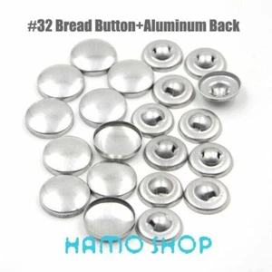 100sets Round Aluminum Covered Buttons #32 Metal Cover Fabric Button Sewing Craf - Picture 1 of 12