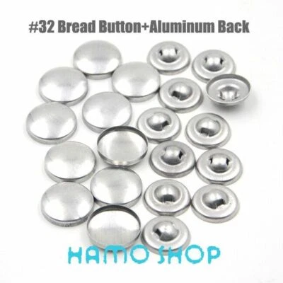 100sets Round Aluminum Covered Buttons #32 Metal Cover Fabric Button Sewing Craf - Image 1 of 4