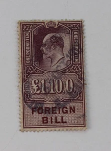 1902-1910 GB Edward VII Foreign Bill- Fiscal/Revenue- Used - Picture 1 of 4