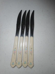 VINTAGE PFALTZGRAFF TEEROSE 4 TEILIGES STEAKMESSER SET BESTECK SILBERBESTECK - Bild 1 von 1
