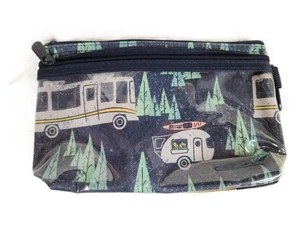 Thirty-One 31 CLEAR CLIP POUCH RV There Yet HAPPY CAMPER NIP - Picture 1 of 3