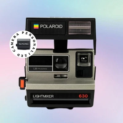 Polaroid Lightmixer 630 Grigio con il tuo testo - Fotocamera istantanea vintage 600, - Immagine 1 di 4