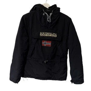Chaqueta Napapijri Rainforest Para Hombre Pequeña Negra Pullover Acolchado Calzoncillo - Imagen 1 de 13