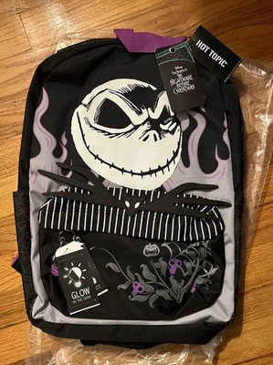 Mochila Pesadilla antes de Navidad Jack Skellington Brilla en la Oscuridad Nueva Foto 1 de 2
