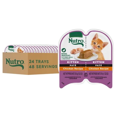 Perfect Portions Kitten Wet Cat Food Pate Chicken Recipe, 2.6 oz Twin-Pack Tr... - Image 1 of 4
