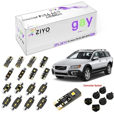LED Interior Light Kit for Volvo XC70 V70 2008-2017 + License Plate Light Bulbs - Image 1 of 4