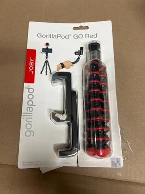 JOBY GorillaPod GO Content Creator travel Tripod for iPhone Samsung LG Pixel red - Image 1 of 2