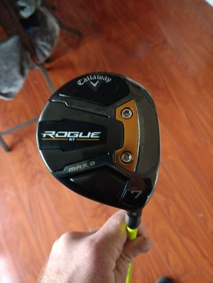 Callaway Rogue ST MAX D 22* 7-wood w/ New FGS Diamond Tour Golf Yellow (S)-EUC! - Image 1 of 4