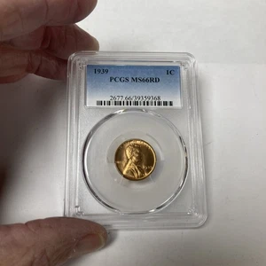 1939 Lincoln Cent Certified By PCGS As MS66RD, Bright Red Beautiful Copper  Coin - Picture 1 of 5