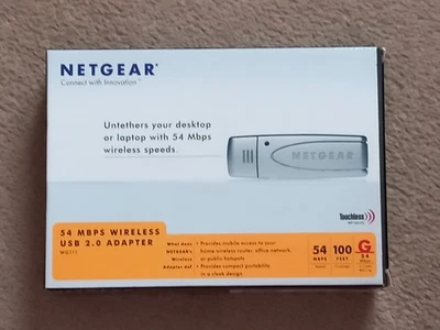 Netgear 54 Mbps Wireless USB 2.0 Adapter WG111 Silver Boxed - Image 1 of 2