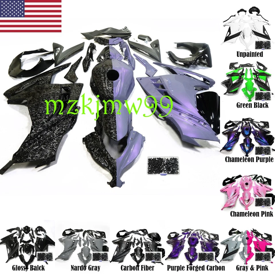 Fairing Kit Fit for Kawasaki Ninja 300 EX300 2013-2017 ABS Bodywork + Bolts - Image 1 of 1