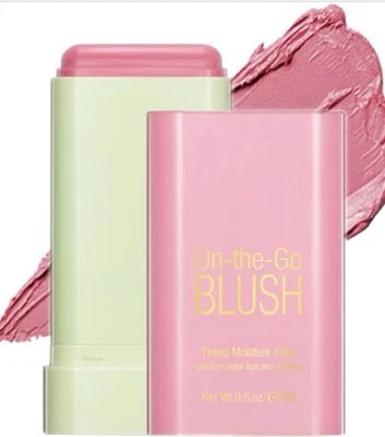 New Pink Cream Blush Stick On-the-Go Blush Multi-use Makeup Blush Stick Pastel - Image 1 of 4