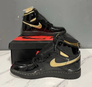 Nike Air Jordan Retro 1 Alto OG GS Negro Metálico Dorado 575441-032 Talla 4.5Y Nuevo - Imagen 1 de 10
