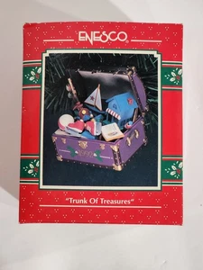 Enesco Treasury of Christmas Ornaments ~ Trunk of Treasures 1992 NIB - Picture 1 of 8