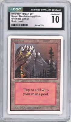 Mountain Brown Sky UNLIMITED Vintage Land Magic the Gathering 1993 MTG CGC 10 - Image 1 of 3