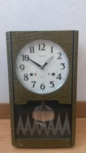 Reloj antiguo retro raro Seikosha Spring Pendulum Pillar 1 mes de antigüedad - Imagen 1 de 8