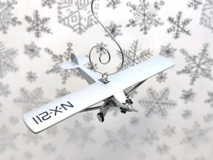 Charles Lindbergh Spirit of St Louis Airplane Aircraft Custom Christmas Ornament - Picture 1 of 9