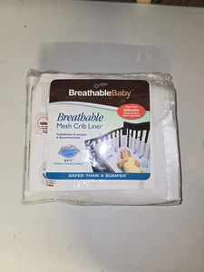 BreathableBaby Breathable Baby Mesh Crib Liner White Very Lighty Used - Picture 1 of 6