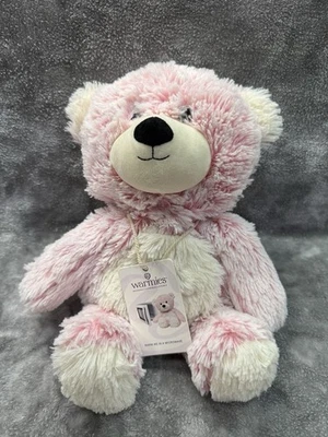 NUEVO CON ETIQUETAS Warmies Oso Malvavisco Rosa Calentable y Enfriable Pesado Súper Relleno Foto 1 de 4