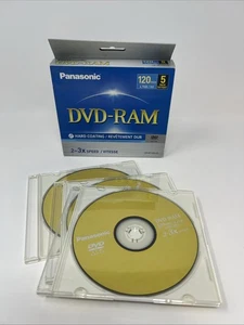 Panasonic LM-AF120LU5 DVD Ram Disc 5er Pack 120 Minuten 2~3x Geschwindigkeit 4,7gb (3 Disks) - Bild 1 von 2