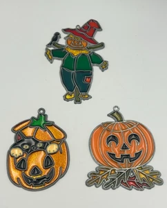 Halloween Herbst Kürbis & Vogelscheuche Sonnenfänger Fensterbehang Set - Bild 1 von 8