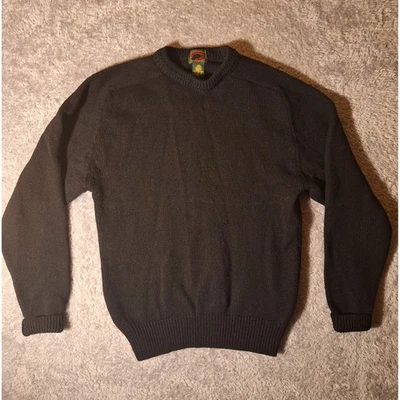 Boston Traders Mens L Sweater Black 100% Pure Wool Crew Neck Made in India - Image 1 of 4