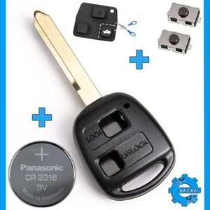 1x LLAVE SE ADAPTA A TOYOTA AVENSIS CELICA PRIUS RAV4 YARIS + BAT CR2016 +2x BOT - Imagen 1 de 8