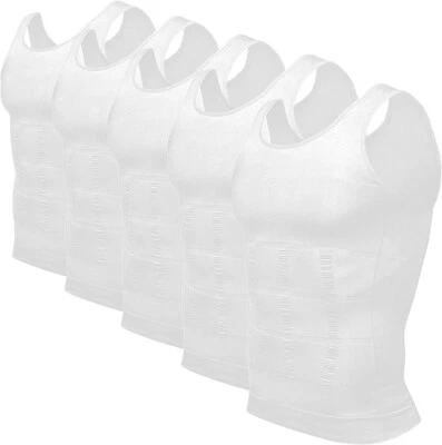 Paquete de 1/5 chaleco adelgazante modelador corporal para hombre camisa de compresión térmica camiseta sin mangas Foto 1 de 4