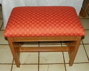 Mid Century Oak Vanity Bench (VB-51) - Picture 1 of 5