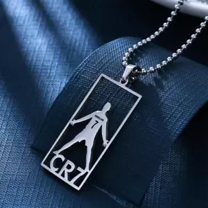 Collana Ciondolo Hip Hop Sport Calcio Acciaio Inox Multicolore Moderno Massiccio - Foto 1 di 28