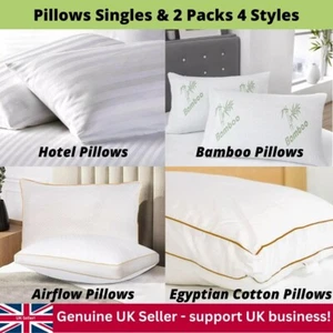 Bed Pillows Hotel Bamboo Airflow Egyptian Luxury Quilted Memory Foam Orthopaedic - Picture 1 of 73