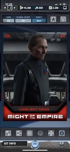 Topps Star Wars Digital Card Trader Might Of The Empire Grand Moff Tarkin Award - Picture 1 of 1