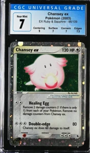 Pokemon CGC 7 quasi nuovo Chansey ex 96/109 Holo raro EX rubino e zaffiro - Foto 1 di 2