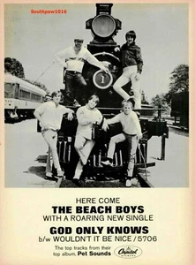 1966 The Beach Boys "God Only Knows" Song Release Music Industry Promo Ad Print - Bild 1 von 1